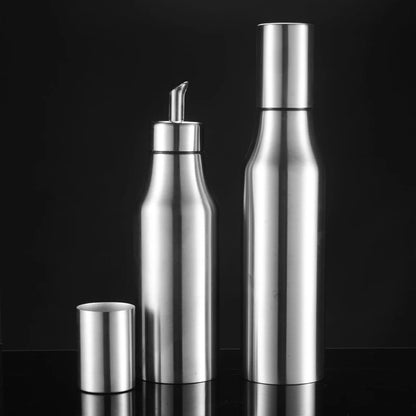 Stainless Steel Oil Bottle Dust-proof Leakproof Oil Pot Practical Seasoning Juice Storage Pot Kitchen Condiment Bottle Supplies