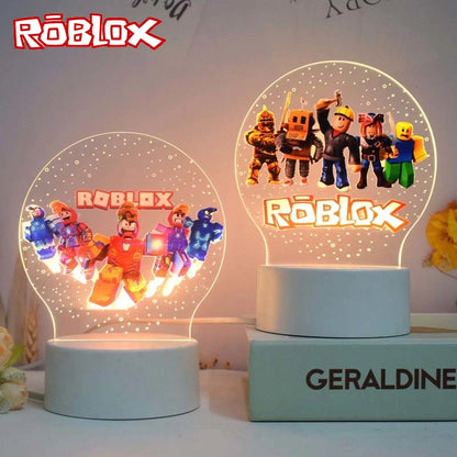 Game Roblox Creative Peripheral Cartoon Night Light Home Decoration Bedside Lamp Convenient Usb Desktop Ornament Birthday Gifts