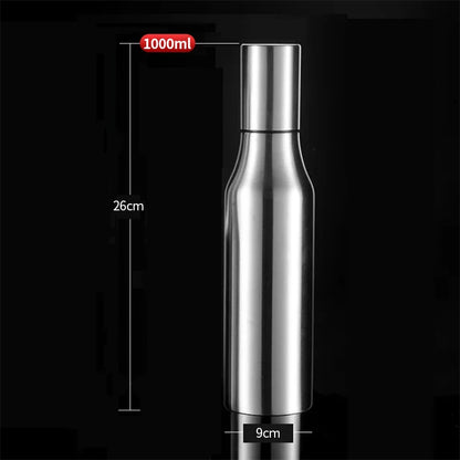 Stainless Steel Oil Bottle Dust-proof Leakproof Oil Pot Practical Seasoning Juice Storage Pot Kitchen Condiment Bottle Supplies