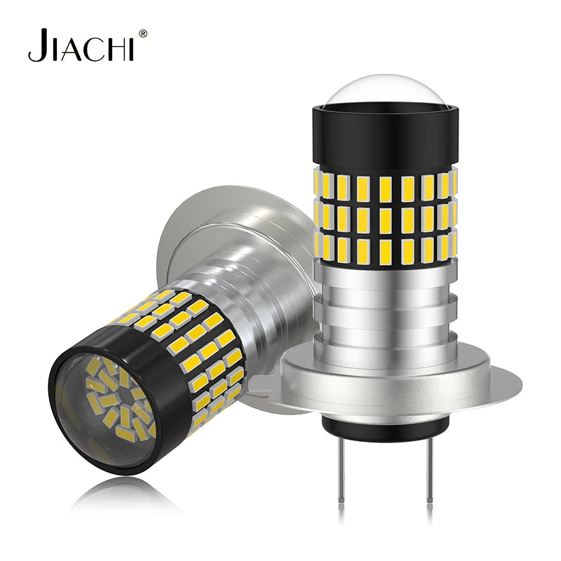 Jiachi 2PCS H1 H3 Replacement Bulb H7 H10 880 881 5202 Led Auto Fog Lamp 3014 78 Chip Daytime Running Light 6000K White 12-24V