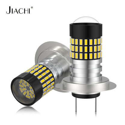 Jiachi 2PCS H1 H3 Replacement Bulb H7 H10 880 881 5202 Led Auto Fog Lamp 3014 78 Chip Daytime Running Light 6000K White 12-24V