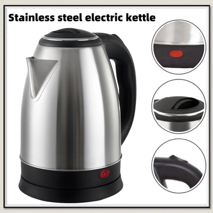 Travel Electric Kettle Tea Coffee 2L Stainless Steel Portable Water Boiler Pot For Hotel Family Trip Kitchen Smart Kettle Pot