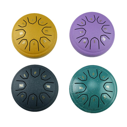 4.5 Inch 8-tone Tongue Drum Steel Music Drums with Drumsticks Birthday Gifts Children Music Toys Percussion Musical Instruments