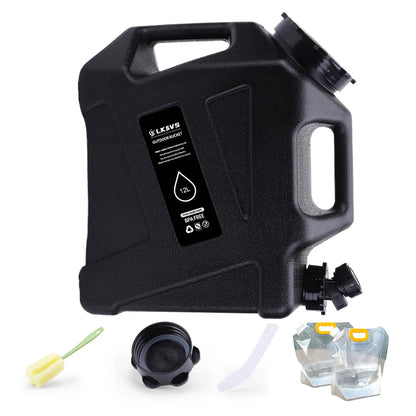 10/12L Portable Camping Water Jug BPA Free Water Tank with 2 Collapsible Water Bag for Camping Car Outdoor Hiking Picnic Fishing