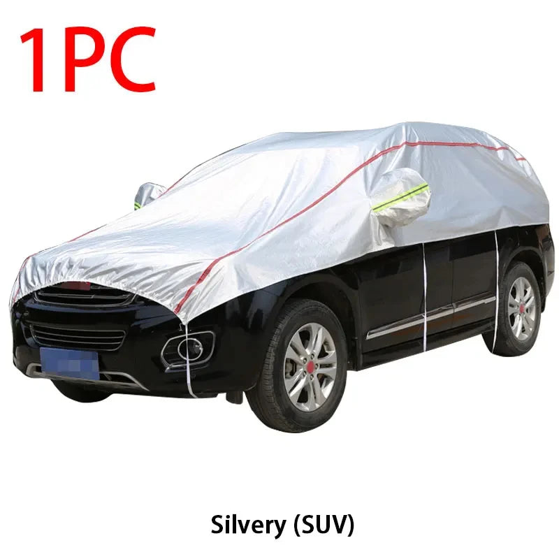 SEAMETAL Outdoor/Indoor Car Cover Waterproof All Weather SUV/Sedan Exterior Sun Protection Cover Anti Scratch Sunshade Windproof