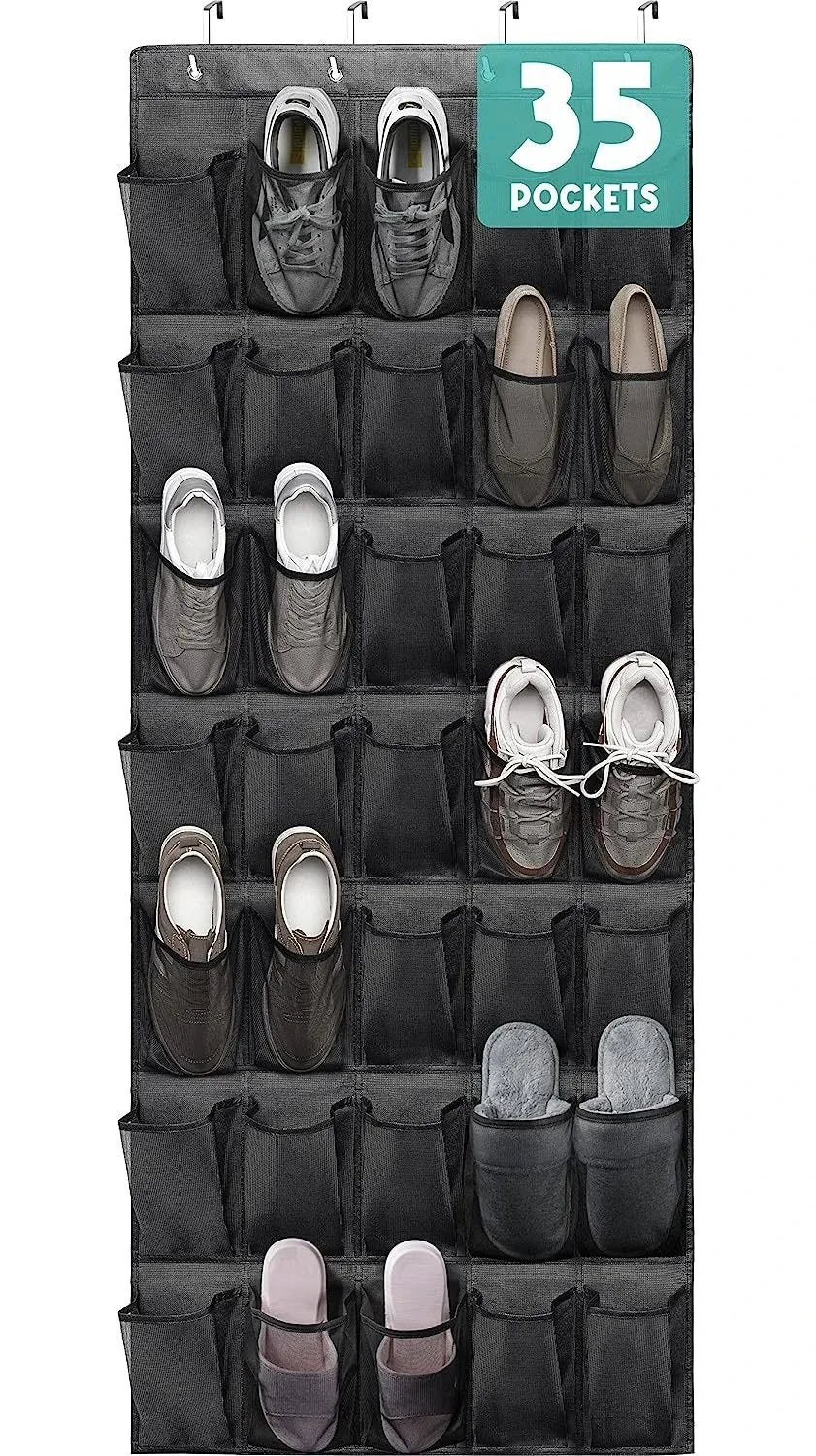 1Pcs Storage Hanging Organizers Foldable Storage Bag Shoes Organizer Toys 35 Large Mesh Bags Clothing Wardrobe Home Organization