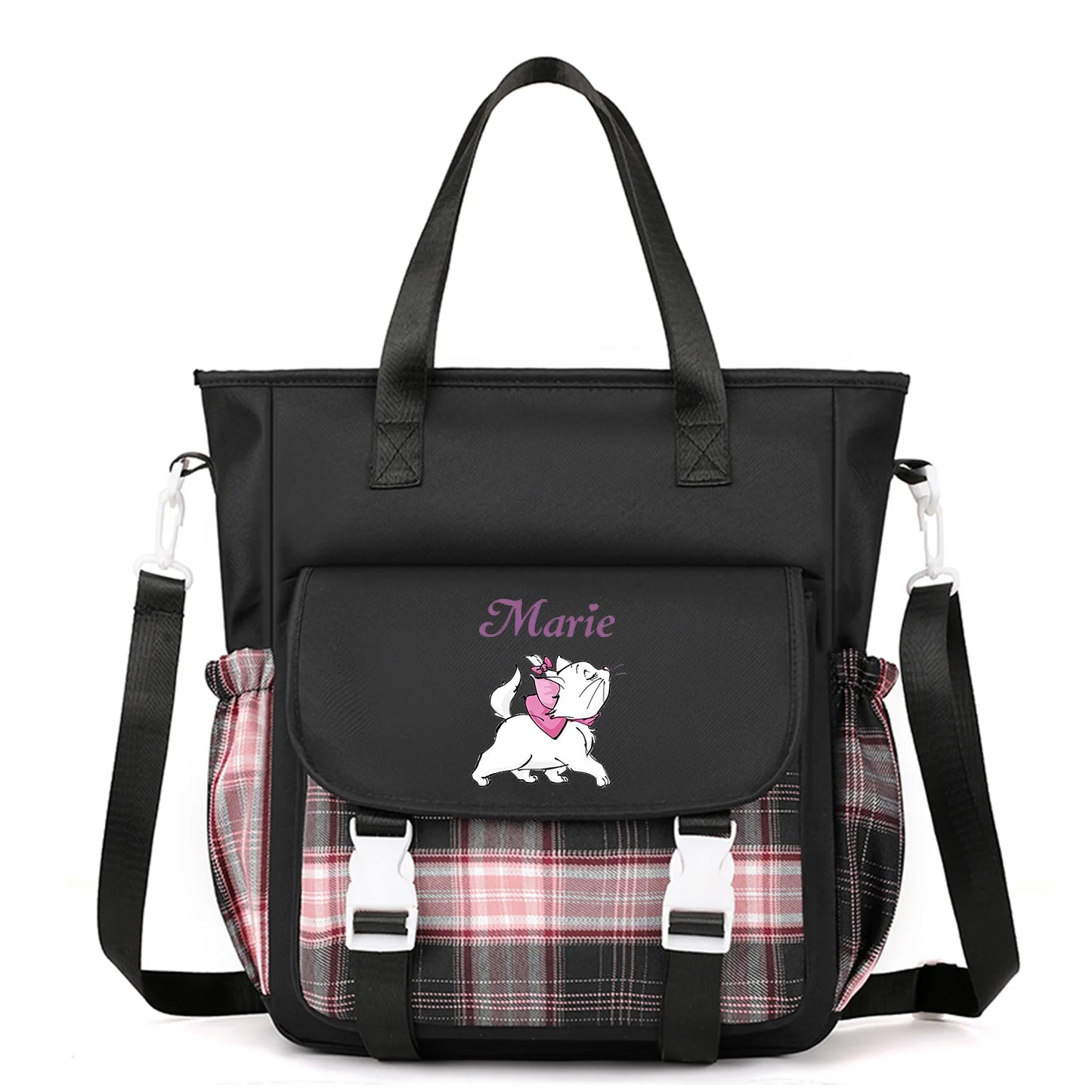 The Aristocats Marie Cat Handbag Shoulder Bag Messenger Bag Carrying Bag for Teenager Girls Boys Schoolbag Travel Shoulder Bag