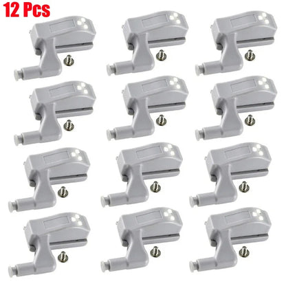 1-12Pcs Universal LED Inner Hinge Lamp Cabinet Induction Light Wardrobe Cupboard Sensor Lamp Bedroom Kitchen Closet Night Lights