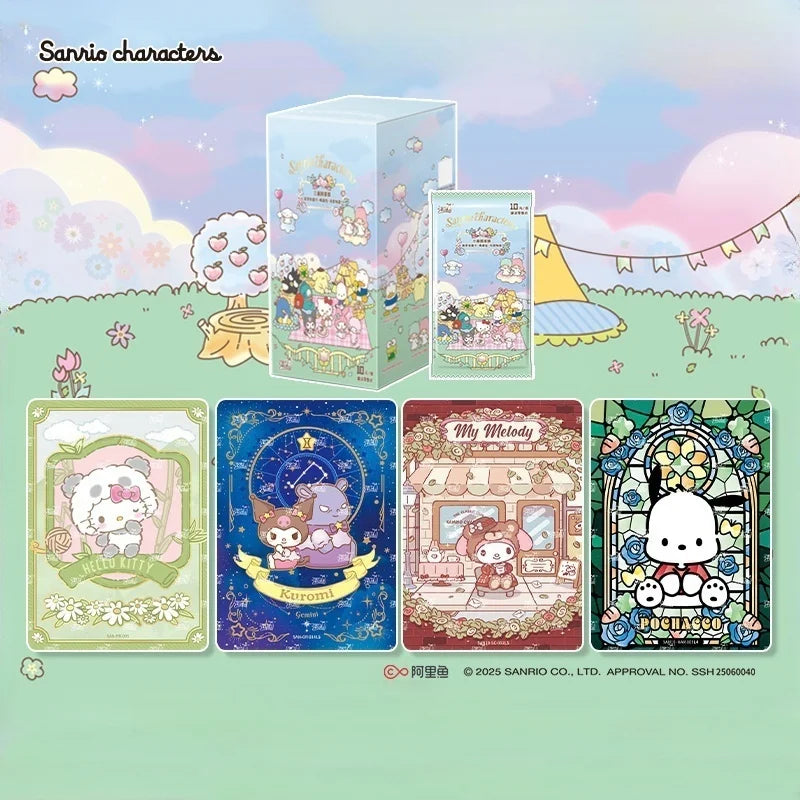 KAYOU Genuine Sanrio Card Flower Fragrance Story Mengmeng Collection Pack Sanrio Family Collectible Cards Toys Gifts