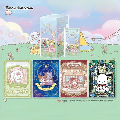 KAYOU Genuine Sanrio Card Flower Fragrance Story Mengmeng Collection Pack Sanrio Family Collectible Cards Toys Gifts
