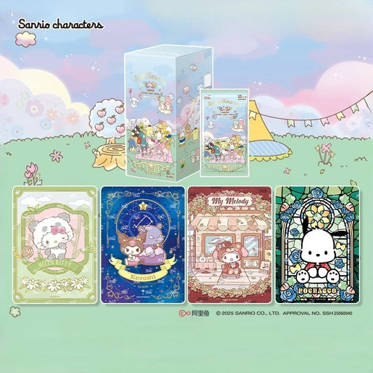 KAYOU Genuine Sanrio Card Flower Fragrance Story Mengmeng Collection Pack Sanrio Family Collectible Cards Toys Gifts