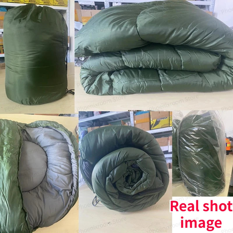 1.8/2.4/3KG Thickened and Widened Winter Sleeping Bag -15 ℃ -25 ℃ Cold-proof Waterproof and Warm Outdoor Cotton Sleeping Bag