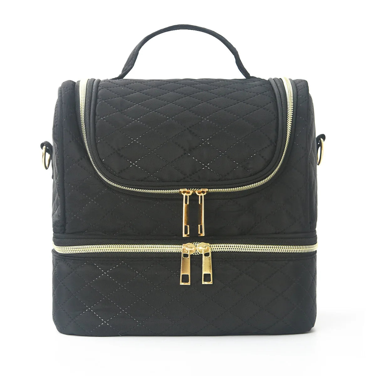 80Bottles Nail Polish Storage Bag Portable Cosmetic Large Shoulder Bag Organizer for Travel Nail Salon 3 Layer Essential Oil Bag