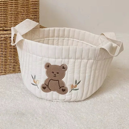 Toy storage bag Baby Bags Bear Embroidery Diaper Bag Caddy Nappy Cart Storage Mummy Maternity Bag for Newborn Diapers Toys