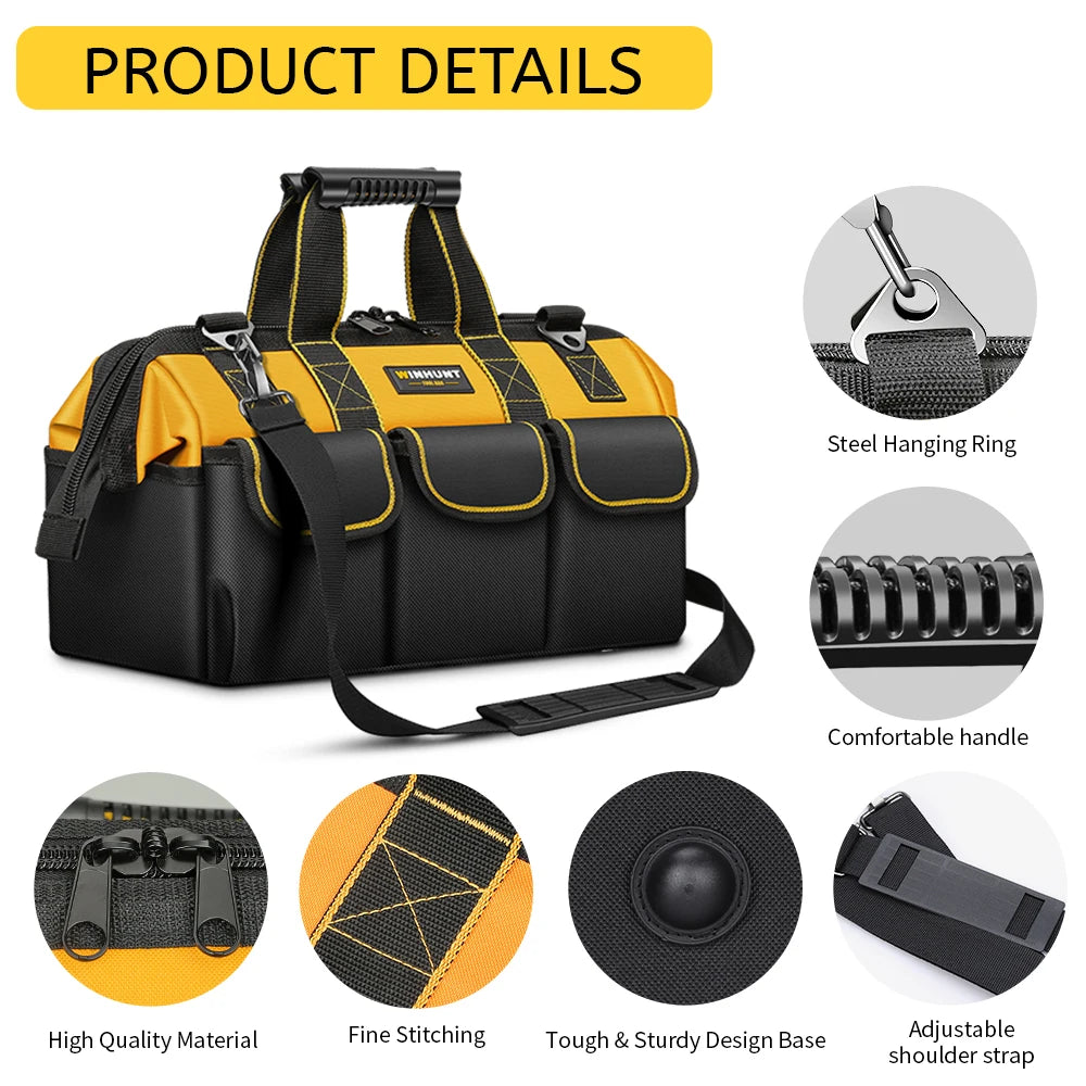 Tool Bag Strong And Durable Canvas Thickened Portable Multi-functional Hardware Fishing Labor Insurance Carpentry Tool Bag