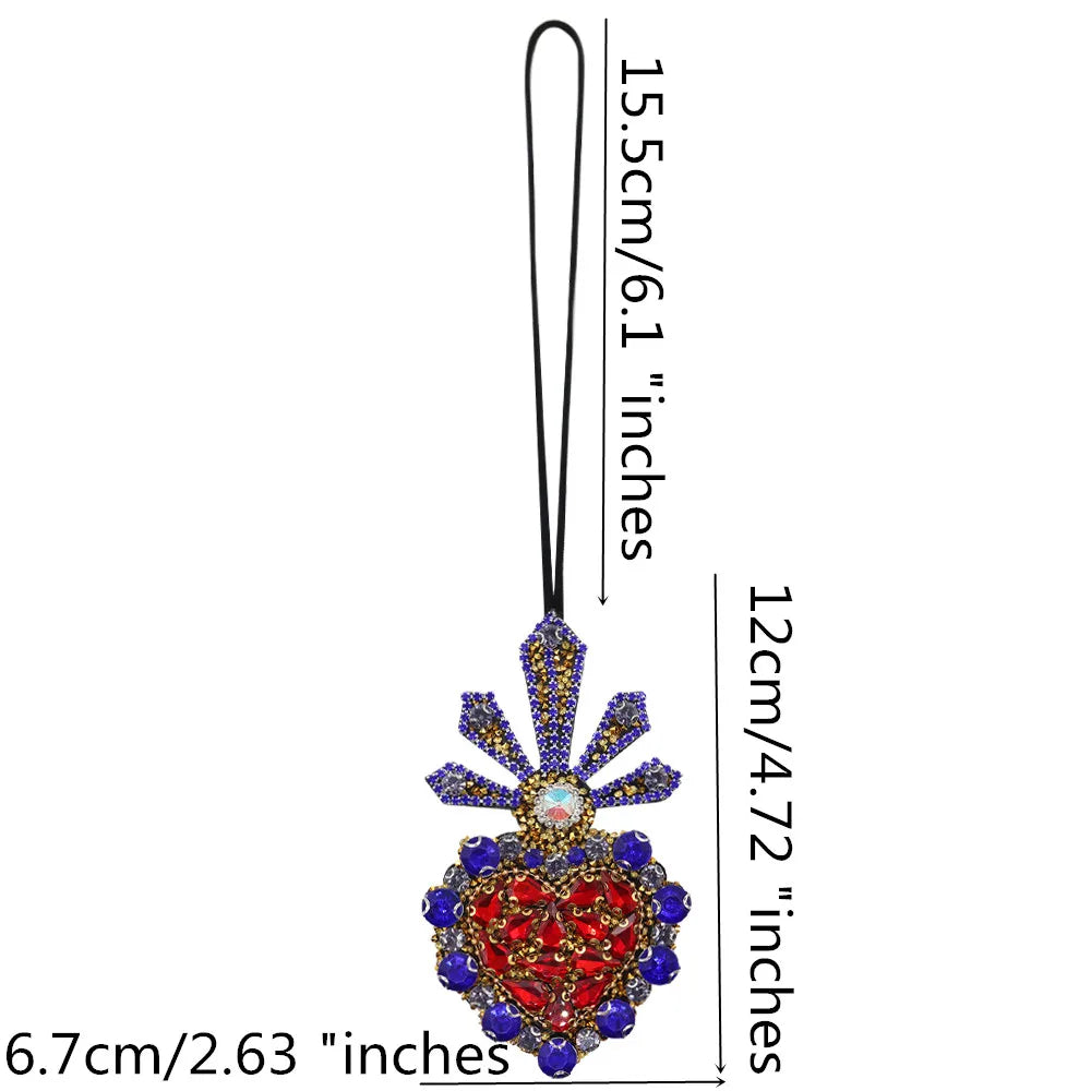 3D Handmade Rhinestone Beaded Coconut tree, butterfly hanging rope Patches Crystal Bag lanyard Patch beading Applique Patch