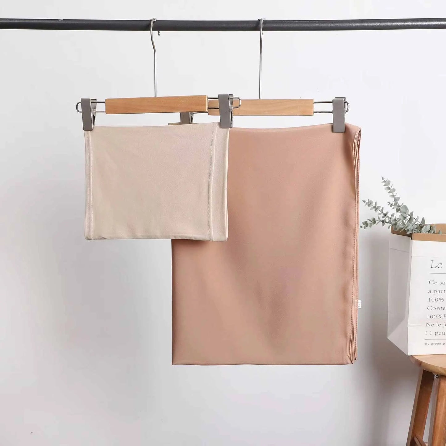 2 Piece Set Chiffon Hijab Matching Undercap Chiffon Scarf with Matching Underscarf Shawls Scarves Head Scarf Headwraps for Women