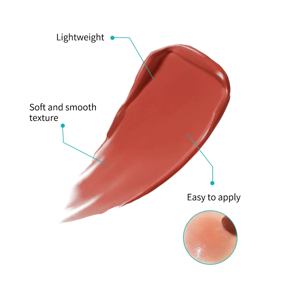 Solid Lip Tint Cute Hydrating Mirror Red Brown Jelly Lipstick Clear Moisturizing Lips Tint Nature Nude Korea Lip Makeup Cosmetic