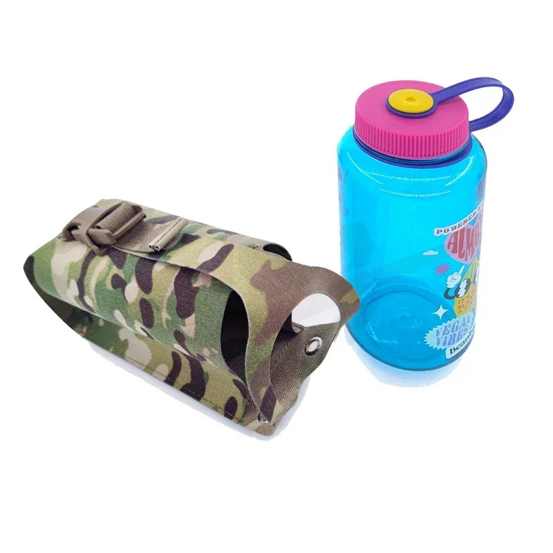 Tactical Molle SS Kettle Bag Water Bottle Pouch Bag Suitable for Nalgene 32 Oz Airsoft Vest Plate Carrier Bottle Holder