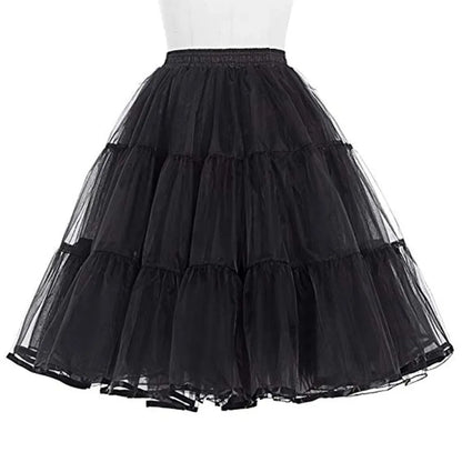 Women Long Tutu Skirt Tulle Crinoline Vintage Petticoat Wedding Dress Underskirt Rockabilly Tutu Fluffy Adult Organza Petticoats