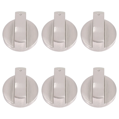 6Pcs Cooker Knobs,6mm Gas Stove Knobs Stove Replacement Metal Knobs Accessories for Kitchen Gas Oven Knobs