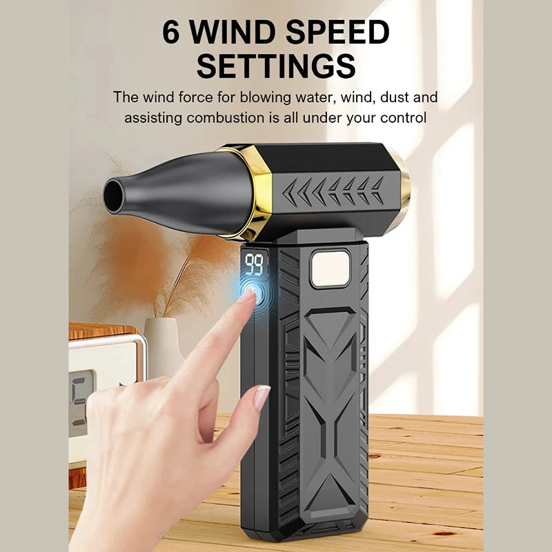 XIAOMI MIJIA Powerful Electric Air Blower Violent Fan Portable Dust Cleaner Charging 53m/s Brushless Turbo Jetfan Blower 2025