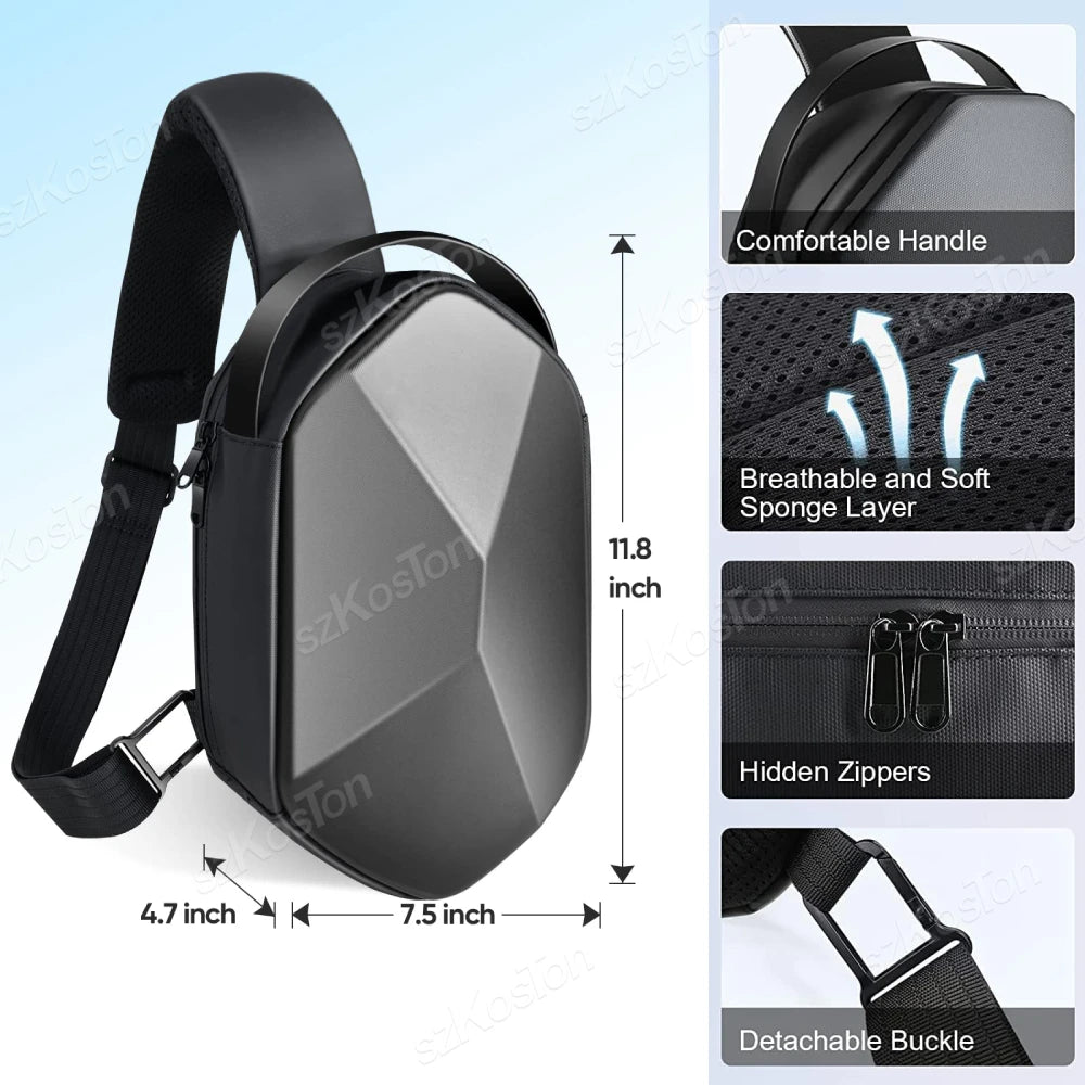 VR Carrying Case for Meta Quest 3 Elite Strap Crossbody Sling Backpack Travel Storage Bag for Oculus Quest 2 Pico 4 Accessories