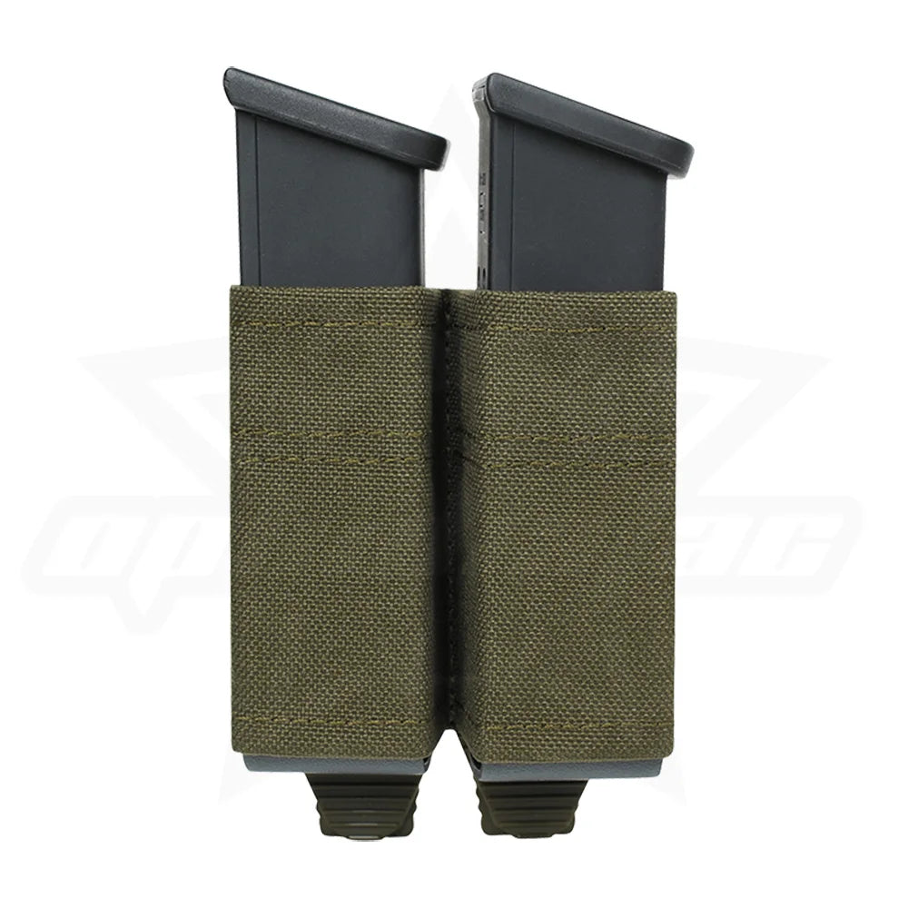 OPHIDIAN MOLLE Mag Pouch FAST 9MM Double Mag Bag Hunting CS Games Air soft Holder With Nylon Support Clip