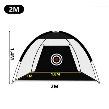 3M Men Standing Bag Hitting Target Tent Driving Swing Tent Golf Hole No Magnetic Golf Ball Practice Training Hit Net Cage XA147A