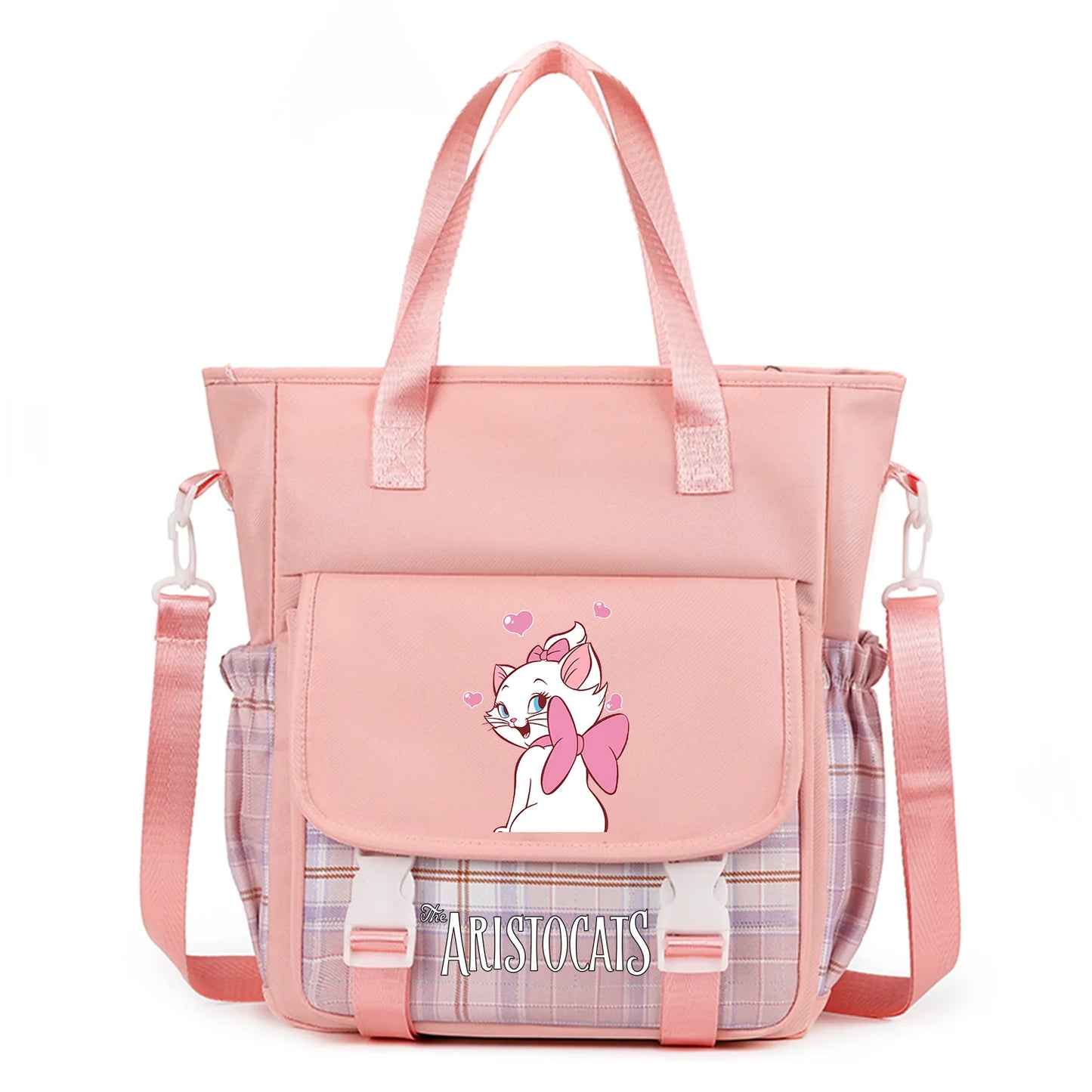 The Aristocats Marie Cat Handbag Shoulder Bag Messenger Bag Carrying Bag for Teenager Girls Boys Schoolbag Travel Shoulder Bag