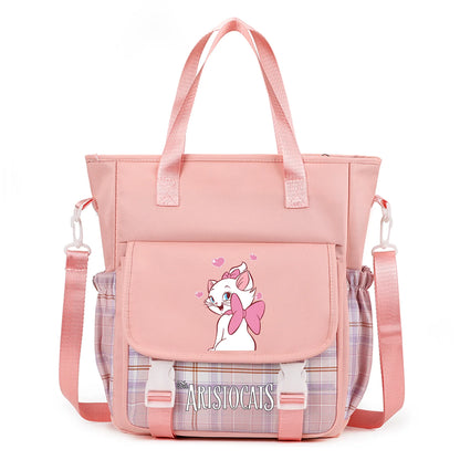 The Aristocats Marie Cat Handbag Shoulder Bag Messenger Bag Carrying Bag for Teenager Girls Boys Schoolbag Travel Shoulder Bag