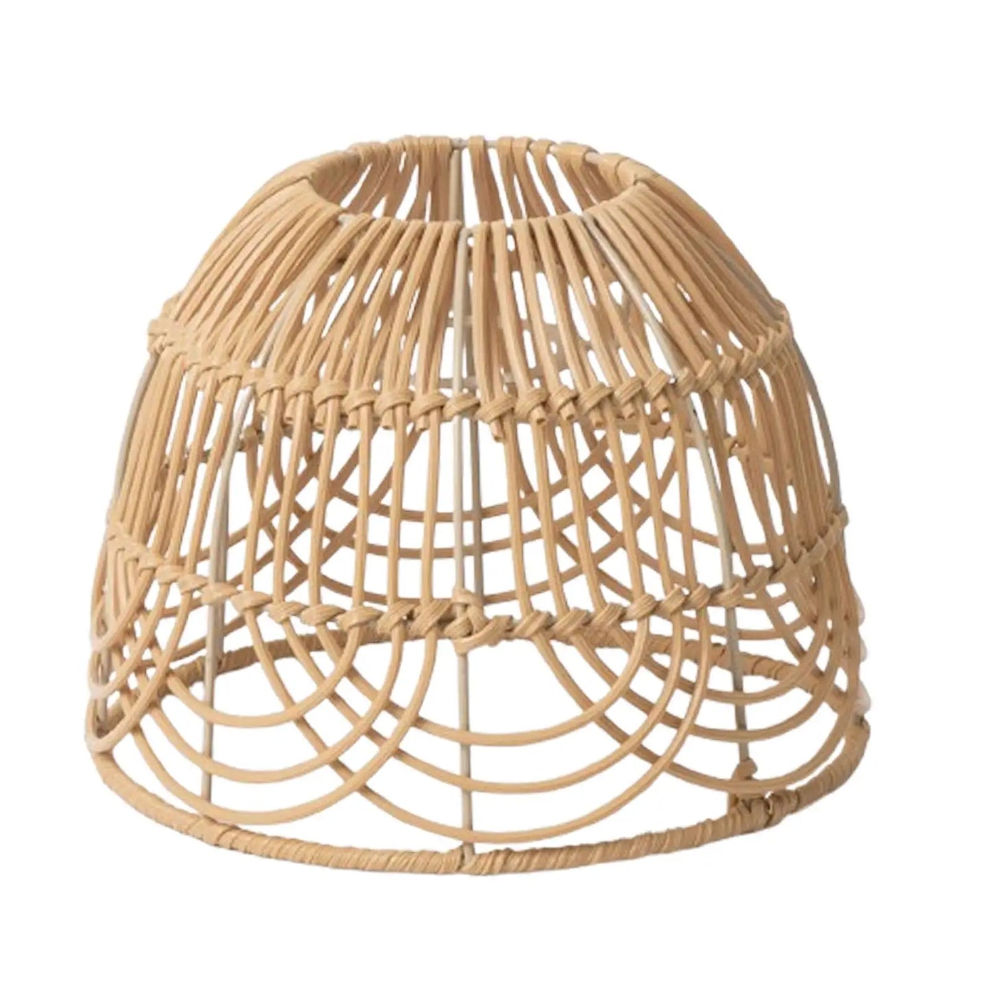 Weave Rattan Lampshade Retro Chandelier Light Cover Ceiling Pendant Lamp Cover for Home Living Room Bedroom Teahouse Hotel