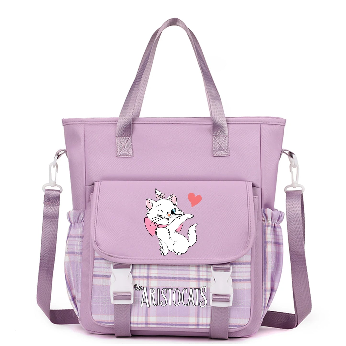 The Aristocats Marie Cat Handbag Shoulder Bag Messenger Bag Carrying Bag for Teenager Girls Boys Schoolbag Travel Shoulder Bag
