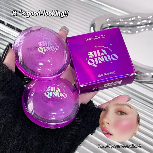 SHAQINUO Jelly Blush - Hydrating Formula with Crystal Clear Shine and Dewy Finish,Essential for summer travel