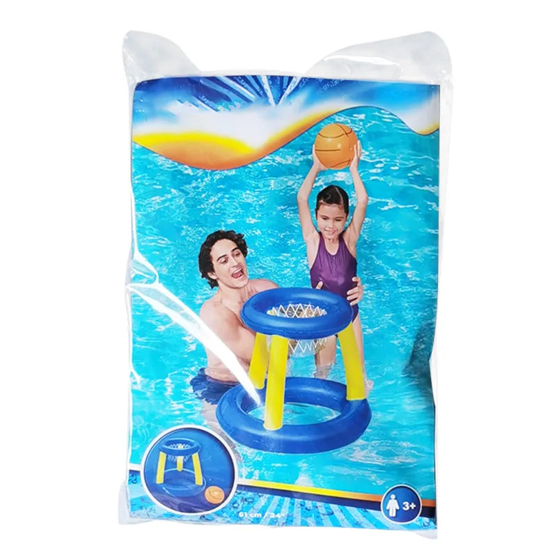 Water Basketball Stand Inflatable Floating Basketball Hoop With Basketball Swimming Pool Game Toys For Kids
