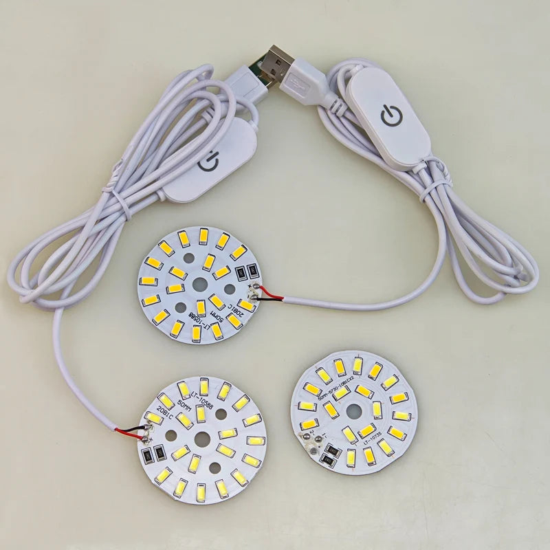 1.5M Line Length DC 5V USB LED Lights 3 Colors 3W 10W Desk Book Lamp With Touch Switch Dimmable Bedroom Reading USB Night Light