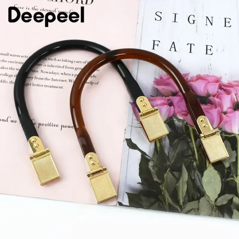 2/4Pcs Deepeel 13*14cm Resin Bag Handle Purse Kiss Clasp Handbag Frame Buckle Wallet Handles Women DIY Sewing Hardware Accessory