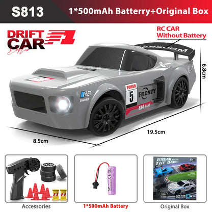 ZWN GTR Model AE86 RC CAR With LED Light 2.4G Radio Remote Control Drift Cars Professional 4WD Racing Toys for Children Gifts