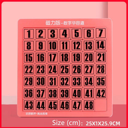 Intelligence Improvement Training Digital Huarong Road, Magnetic Children's Educational Magnetic Puzzle Thinking Training Toys