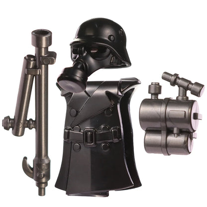 WW2 Military Accessories Wood Grain Guns Building Blocks Germany Soviet British Soldier Weapon Parts Rifle 98k Mini Bricks Toys