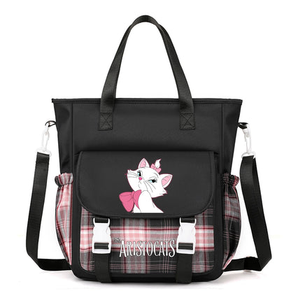The Aristocats Marie Cat Handbag Shoulder Bag Messenger Bag Carrying Bag for Teenager Girls Boys Schoolbag Travel Shoulder Bag