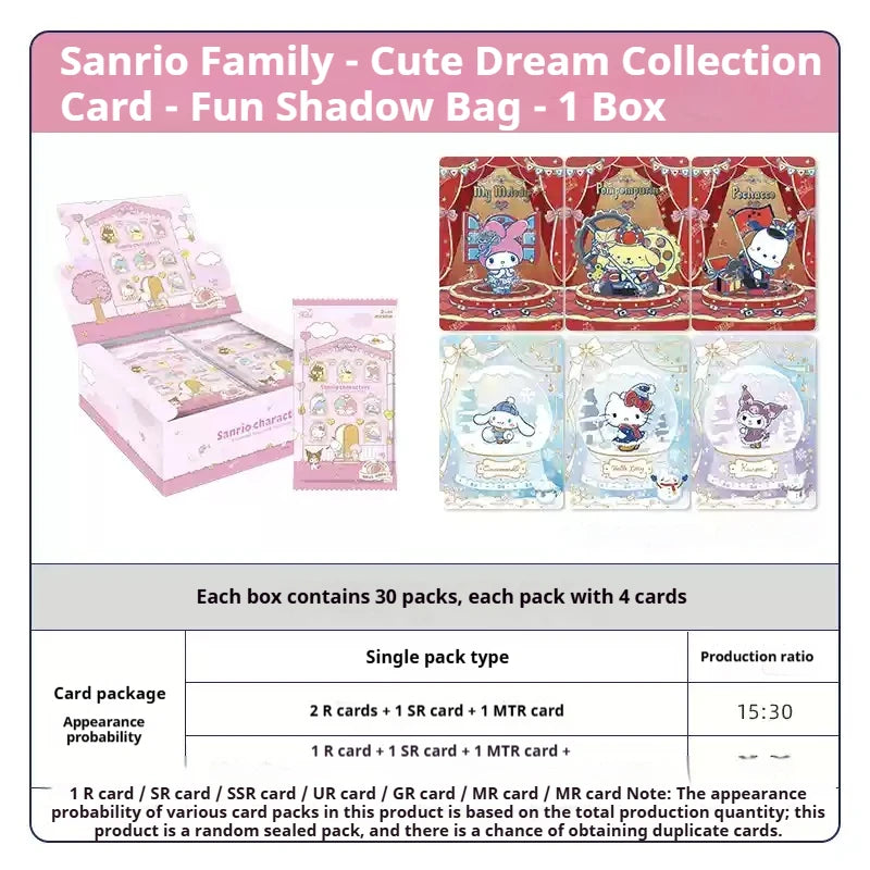 KAYOU Genuine Sanrio Card Flower Fragrance Story Mengmeng Collection Pack Sanrio Family Collectible Cards Toys Gifts