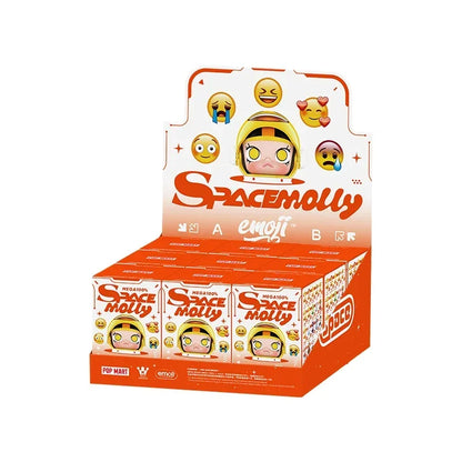 POP MART MEGA SPACE MOLLY 100% X Emoji Series Blind Box Guess Bag Desktop Decoration Cute Model Gift Girl Blind Bag Toys Anime