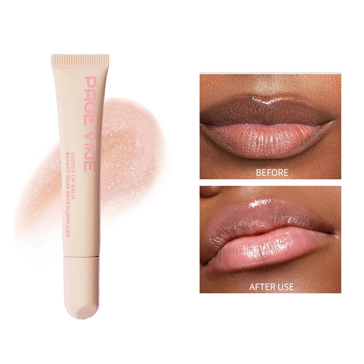 1 pcs Soft Tube Mirror Lip Gloss Lip Oil Nude Brown Plumping Lip Gloss Moisturising Transparent Lipgloss Beauty Cosmetics Makeup