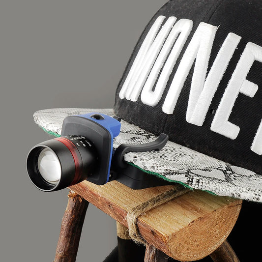 Waterproof Strong 2000Lumen XPE Q5 LED Rechargeable Lamp Headlight Riding Headlamp Flashlight Cap Hat Head Lamp Light