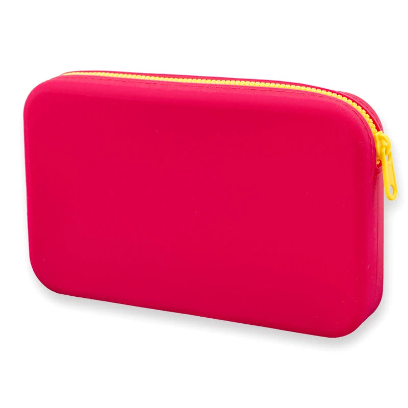 Square Silicone Cosmetic Storage Bag Large Capacity Travel Makeup Brush Holder Portable Cosmetic Waterproof Organizer