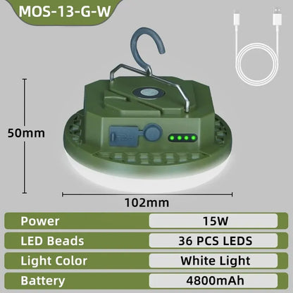 Tent Light Rechargeable Lantern Portable Emergency Night Market Light Outdoor Camping Bulb Lamp Flashlight Home Emergency LED