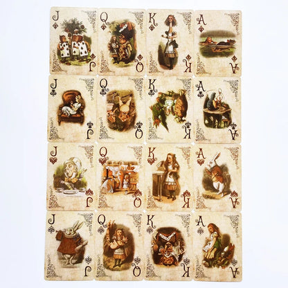 Vintage Retro Playing Cards Alice Game Poker Playing Cards Deck Board Games Poker Ideal for Themed Parties Props Theme and Games