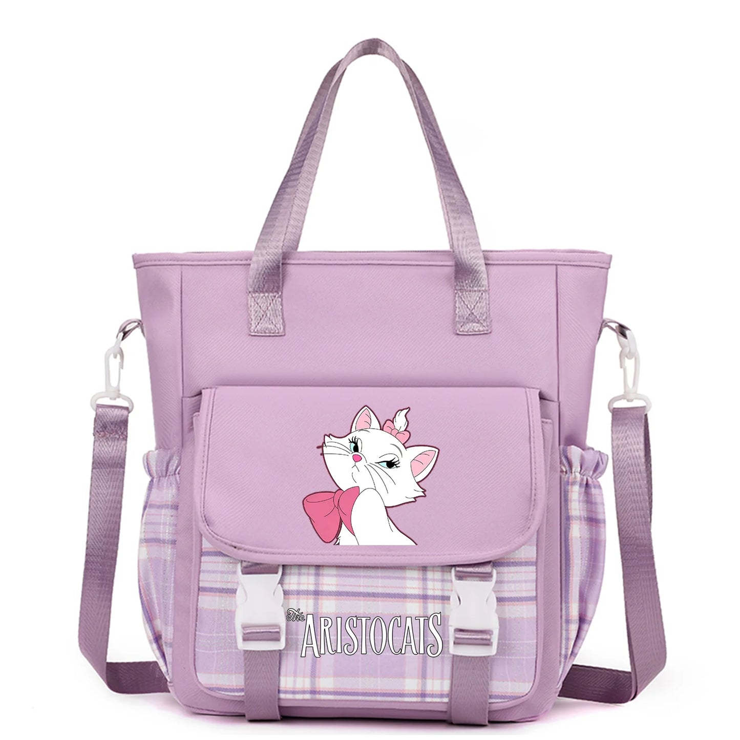 The Aristocats Marie Cat Handbag Shoulder Bag Messenger Bag Carrying Bag for Teenager Girls Boys Schoolbag Travel Shoulder Bag