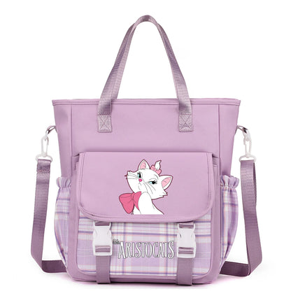 The Aristocats Marie Cat Handbag Shoulder Bag Messenger Bag Carrying Bag for Teenager Girls Boys Schoolbag Travel Shoulder Bag